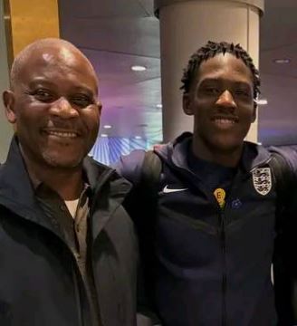 Felix Mainoo with his son Kobbie Mainoo